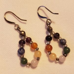 Dangle Chakra Stone Earrings